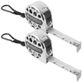2 PCS Retractable Tape, 5M/16Ft Stainless Steel Measuring Tape, Self-Lock Double-Sided Scale Retractable Metric Ruler, Non-Fall Wear-Resistant Hollow Design Tape Measure for Household Industrial
