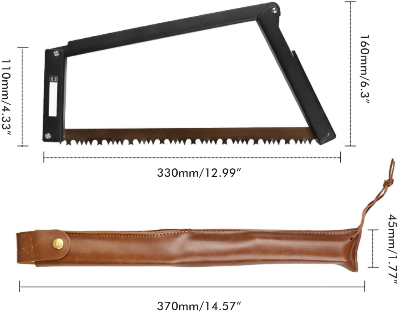 13 Inch Folding Bow Saw Folding Hand Saw,Multifunctional Rectangular Hand Saws for Wood, Bone, Tree Pruning, Camping, Folding Handsaw, Rectangular Saw for Outdoor Camping (black)