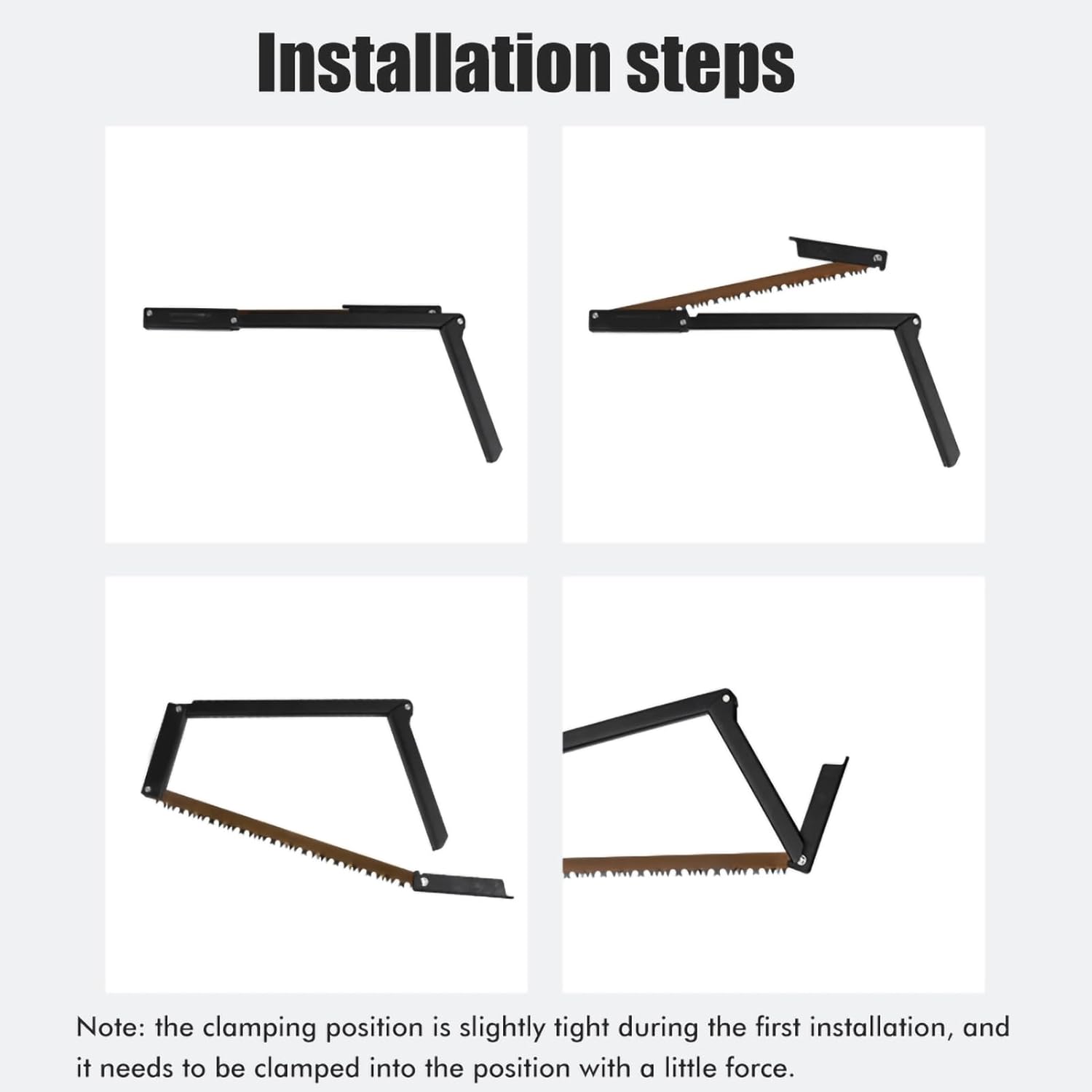 13 Inch Folding Bow Saw Folding Hand Saw,Multifunctional Rectangular Hand Saws for Wood, Bone, Tree Pruning, Camping, Folding Handsaw, Rectangular Saw for Outdoor Camping (black)