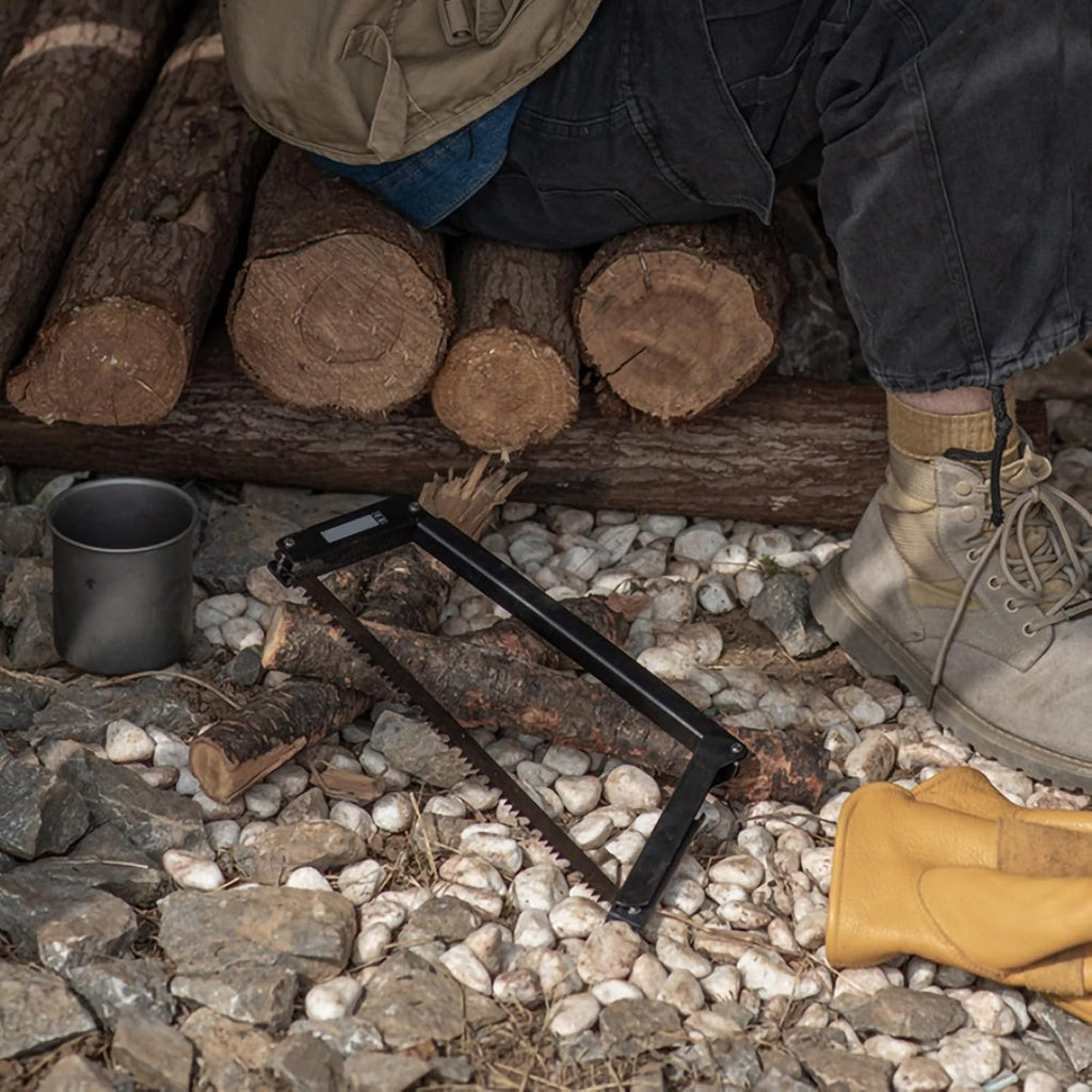 13 Inch Folding Bow Saw Folding Hand Saw,Multifunctional Rectangular Hand Saws for Wood, Bone, Tree Pruning, Camping, Folding Handsaw, Rectangular Saw for Outdoor Camping (black)