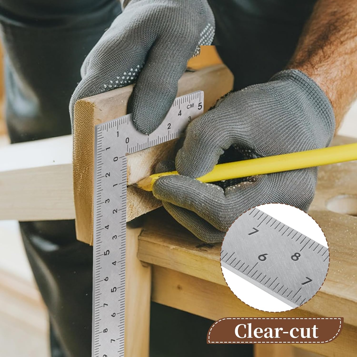 2pcs Stainless Steel L Shaped Ruler 90 Degree Right Angle Double Sided Ruler Sliver Metal Square Right Angle Rulers with Clear Scale Square Framing Measuring Tool for Engineer 2 inch by 4 inch