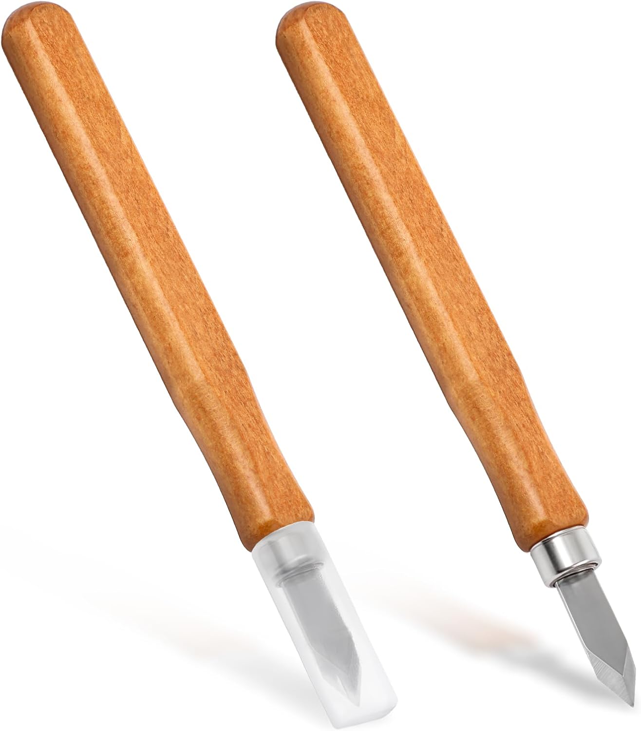 2 Pack Marking Knife Woodworking Marking Knife with High Carbon Steel Blade, Woodworking Scribing Knifes Thin Blade Dual Double Bevel Striking Cutter Premium Tool Quality Wood Scribe Tool