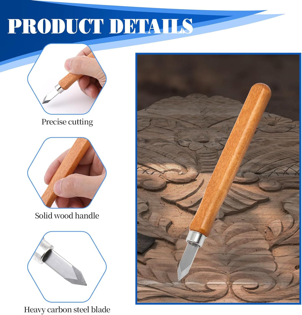 2 Pack Marking Knife Woodworking Marking Knife with High Carbon Steel Blade, Woodworking Scribing Knifes Thin Blade Dual Double Bevel Striking Cutter Premium Tool Quality Wood Scribe Tool