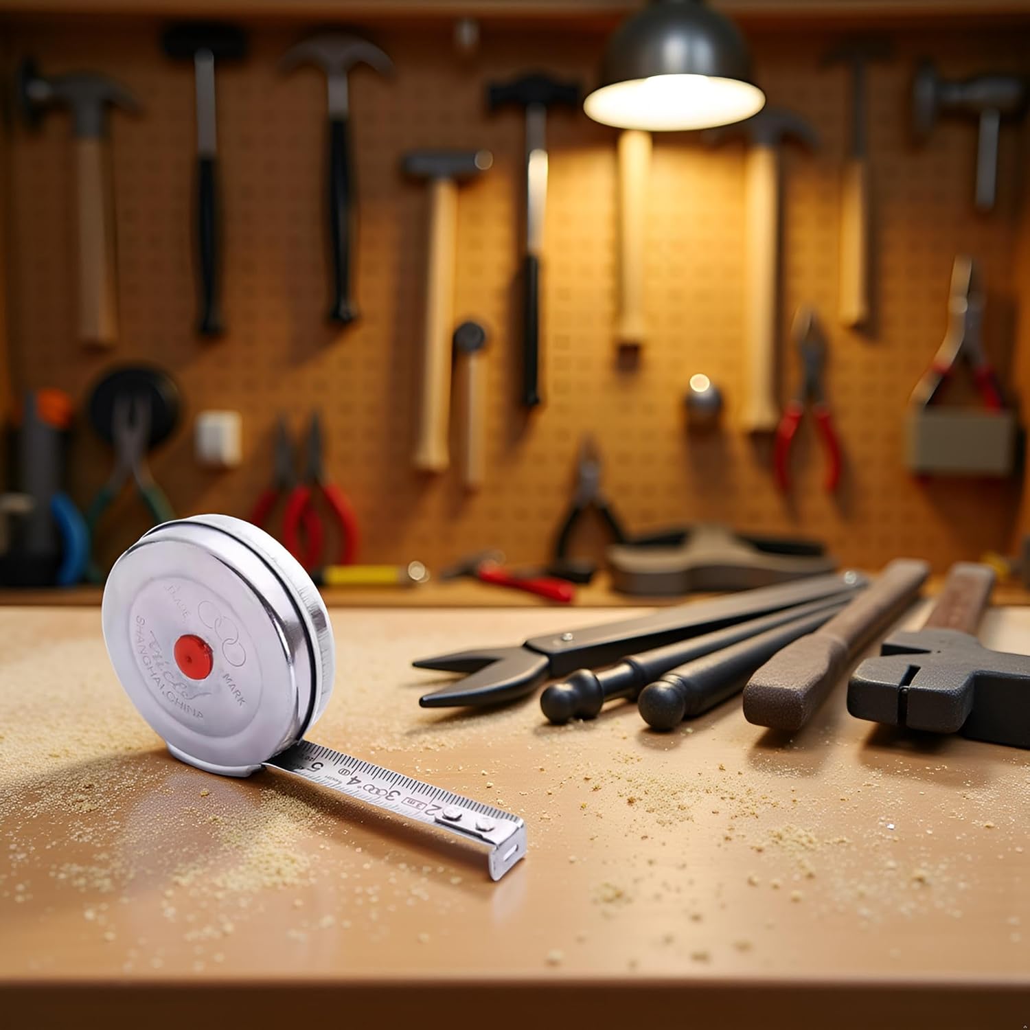 2m Mini Stainless Steel Retractable Tape Measure - Retractable Measuring Tape for Office and Woodworking, Heavy Duty 25ft Metric Tape, Compact Steel Measuring Tool