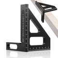 3D Multi-Angle Measuring Ruler 45/90 Degree,Carpenter Square, High-Precision Aluminum Alloy Woodworking Protractor,Drawing Line & Miter Triangle Ruler for Engineers, Carpenters, Craftsmen