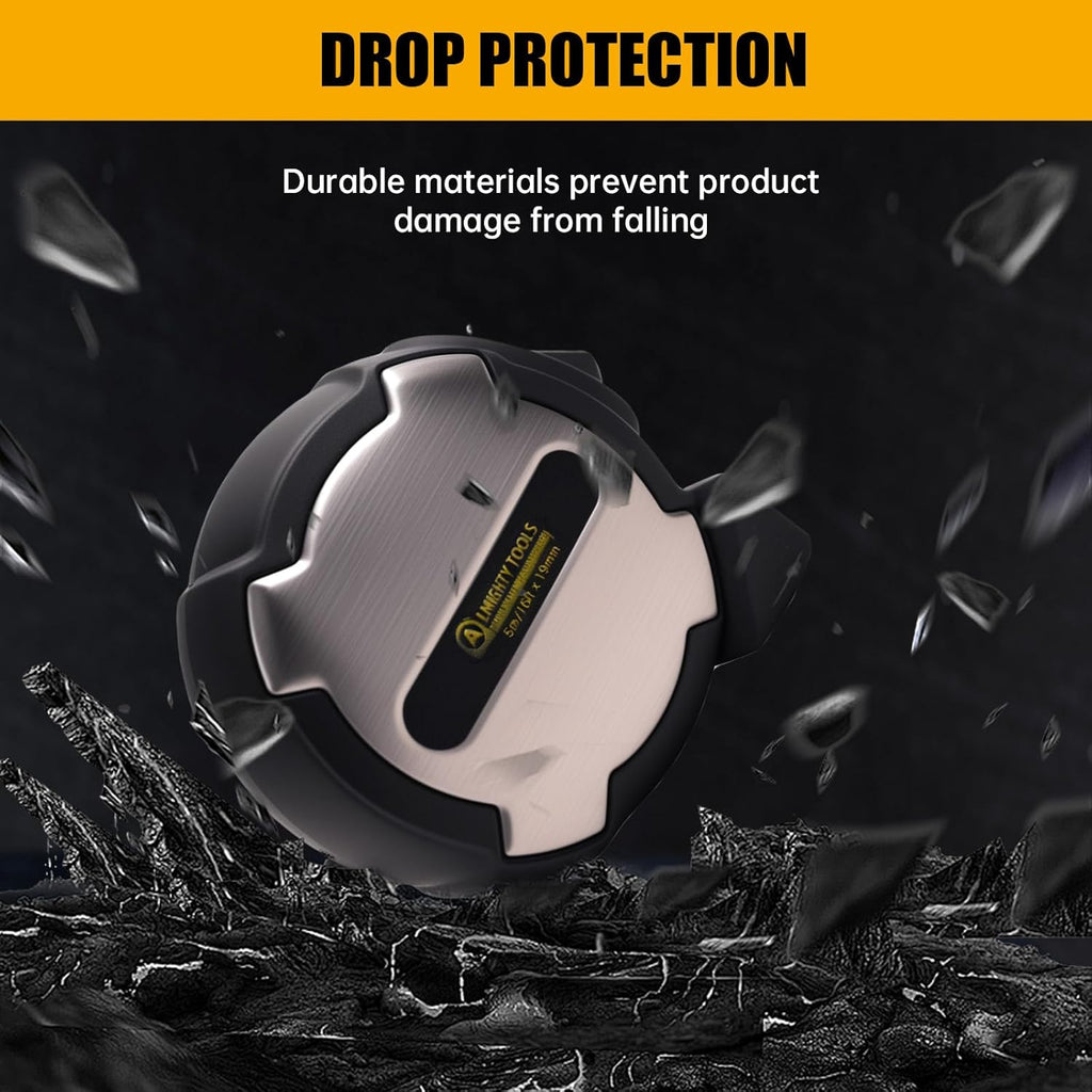 10FT Tape Measure, Small Retractable Measuring Tape, Mini Tape Measure with Metric/Inch, Dual Sided, Magnetic Hooks, Rubber + Stainless Steel Case, for Home, Construction & DIY (10ft)